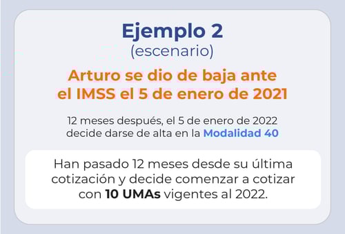 Ejemplo de UMAs para pago retroactivo de Modalidad 40