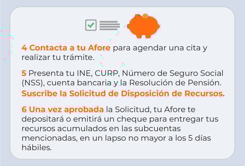 pasos para retirar el dinero de mi Afore por jubilación 2